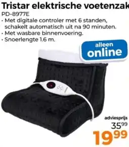 Trekpleister Tristar elektrische voetenzak PD-8977E aanbieding