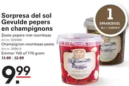 Sligro Sorpresa del sol Gevulde pepers en champignons aanbieding