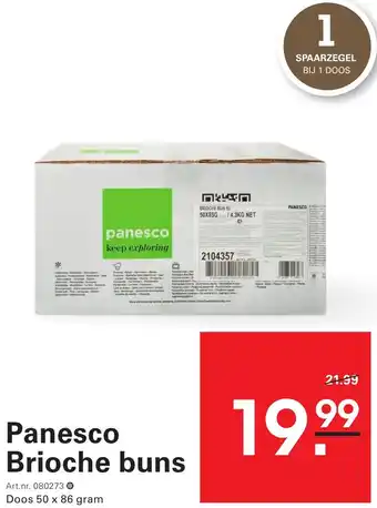 Sligro Panesco Brioche buns aanbieding