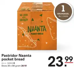 Sligro Pastridor Naanta pocket bread aanbieding
