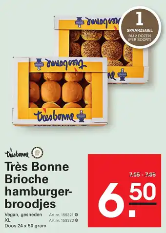 Sligro Très Bonne Brioche hamburger broodjes aanbieding