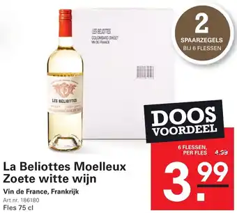 Sligro La Beliottes Moelleux Zoete witte wijn aanbieding