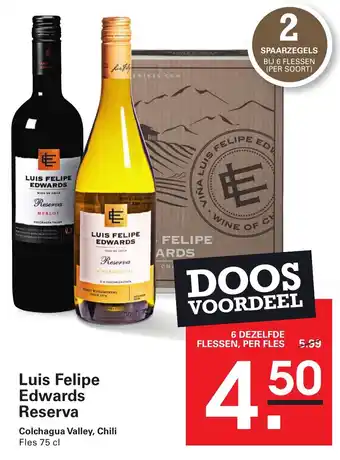 Sligro Luis felipe edwards reserva aanbieding