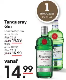 Sligro Tanqueray gin aanbieding