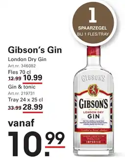 Sligro Gibson's gin aanbieding