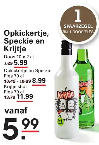 Sligro Opkickertje speckie en krijtje aanbieding