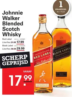 Sligro Johnnie walker blended scotch whisky aanbieding