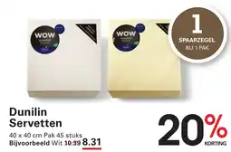 Sligro Dunilin servetten aanbieding