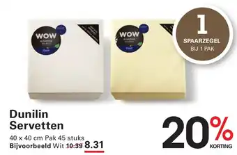 Sligro Dunilin servetten aanbieding