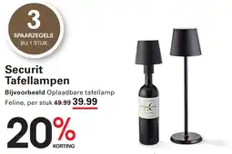 Sligro Securit tafellampen aanbieding