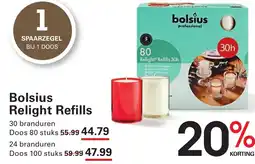 Sligro Bolsius relight refills aanbieding
