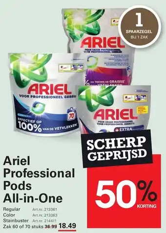 Sligro Ariel professional pods all-in-one aanbieding