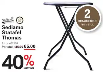 Sligro Sediamo statafel thomas aanbieding