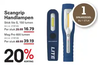 Sligro Scangrip handlampen aanbieding