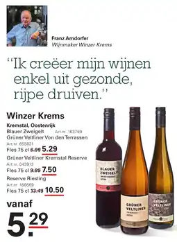 Sligro Winzer krems aanbieding