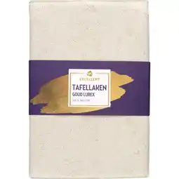 Albert Heijn AH Excellent Tafellaken goud lurex 140x240cm aanbieding