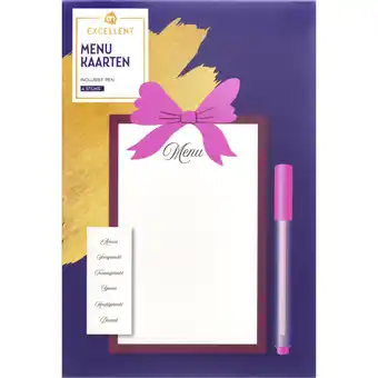 Albert Heijn AH Excellent Menukaart gekleurd aanbieding