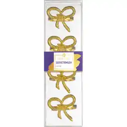 Albert Heijn AH Excellent Servetringen strik goud aanbieding