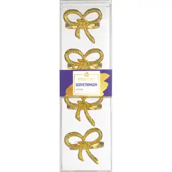 Albert Heijn AH Excellent Servetringen strik goud aanbieding