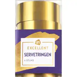 Albert Heijn AH Excellent Servetringen rond goud aanbieding