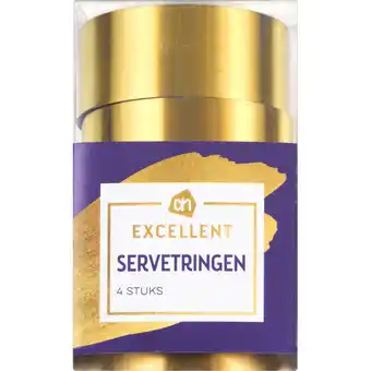 Albert Heijn AH Excellent Servetringen rond goud aanbieding
