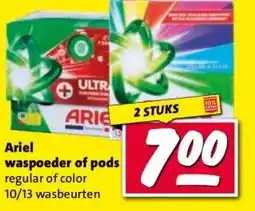 Nettorama Ariel waspoeder of pods aanbieding