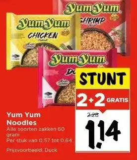 Vomar Voordeelmarkt Yum Yum Noodles aanbieding