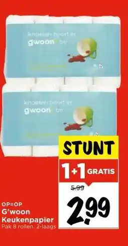 Vomar Voordeelmarkt G'woon Keukenpapier aanbieding