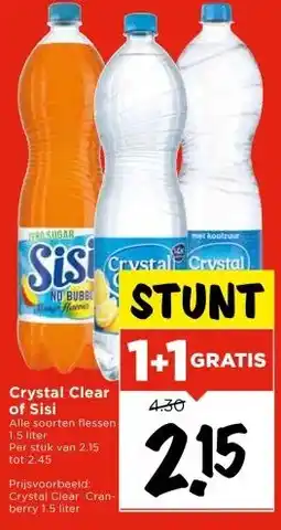 Vomar Voordeelmarkt Crystal Clear of Sisi aanbieding