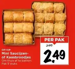 Vomar Voordeelmarkt Mini Saucijzen- of Kaasbroodjes aanbieding