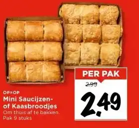 Vomar Voordeelmarkt Mini Saucijzen- of Kaasbroodjes aanbieding