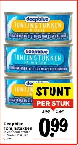 Vomar Voordeelmarkt Deepblue Tonijnstukken aanbieding