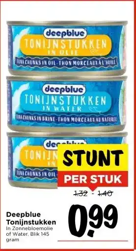 Vomar Voordeelmarkt Deepblue Tonijnstukken aanbieding