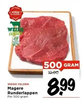 Vomar Voordeelmarkt Magere Runderlappen aanbieding