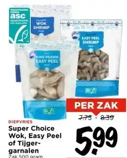 Vomar Voordeelmarkt Super Choice Wok, Easy Peel of Tijger- garnalen aanbieding