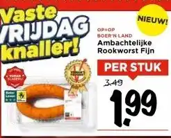 Vomar Voordeelmarkt Ambachtelijke Rookworst Fijn aanbieding