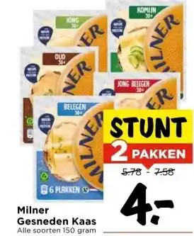 Vomar Voordeelmarkt Milner Gesneden Kaas aanbieding