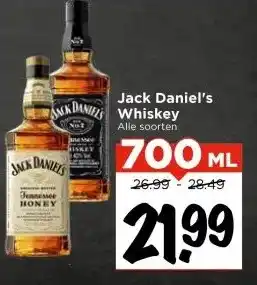Vomar Voordeelmarkt Jack Daniel's Whiskey aanbieding