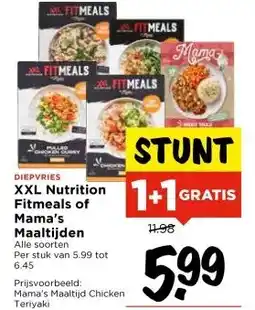 Vomar Voordeelmarkt XXL Nutrition Fitmeals of Mama's Maaltijden aanbieding