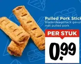 Vomar Voordeelmarkt Pulled Pork Stick aanbieding