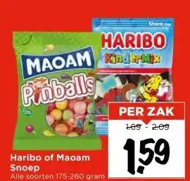 Vomar Voordeelmarkt Haribo of Maoam Snoep aanbieding