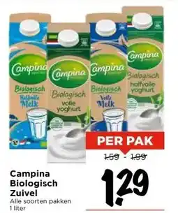 Vomar Voordeelmarkt Campina Biologisch Zuivel aanbieding