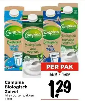 Vomar Voordeelmarkt Campina Biologisch Zuivel aanbieding