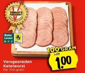 Vomar Voordeelmarkt Versgesneden Ketelworst aanbieding