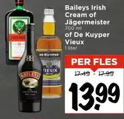 Vomar Voordeelmarkt Baileys Irish Cream of Jägermeister of De Kuyper Vieux aanbieding