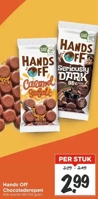 Vomar Voordeelmarkt Hands Off Chocoladerepen aanbieding