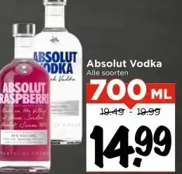 Vomar Voordeelmarkt Absolut Vodka aanbieding