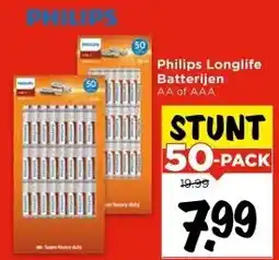 Vomar Voordeelmarkt Philips Longlife Batterijen aanbieding