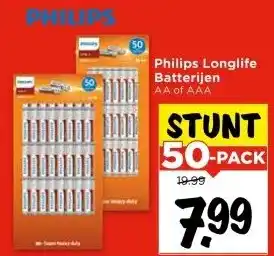 Vomar Voordeelmarkt Philips Longlife Batterijen aanbieding