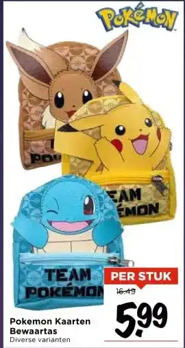 Vomar Voordeelmarkt Pokemon Kaarten Bewaartas aanbieding